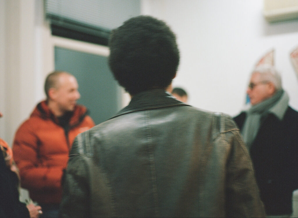 Joseph on night of showing work at Art Rotterdam at Brutus (2023)